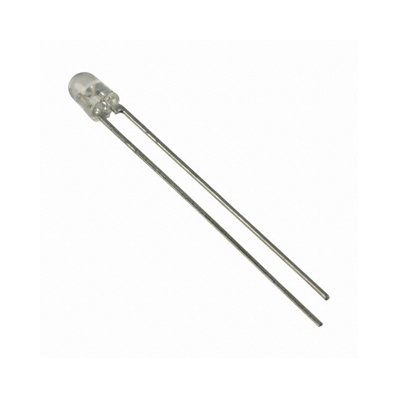 10 pcs : 5219901802F - LED WHITE CLEAR 3MM T/H