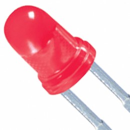 10 pcs : XLM2MR11D - LED RED DIFFUSED T-1 T/H