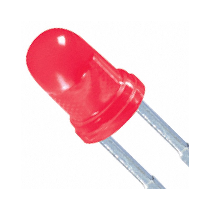 10 pcs : XLM2MR11D - LED RED DIFFUSED T-1 T/H