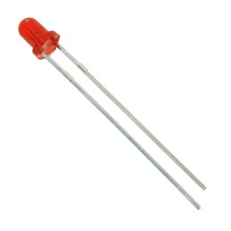 10 pcs : MV5777C - LED RED DIFFUSED T-1 T/H
