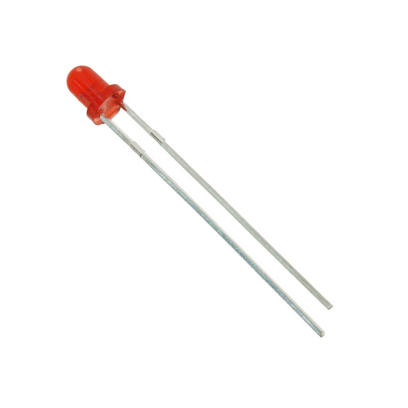 10 pcs : MV5777C - LED RED DIFFUSED T-1 T/H