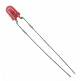 10 pcs : HLMP-1301-E0002 - LED RED DIFFUSED T-1 T/H