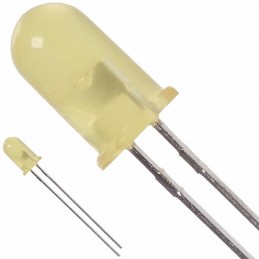 10 pcs : HLMP-4719-A0002 - LED YELLOW DIFFUSED T-1 3/4 T/H