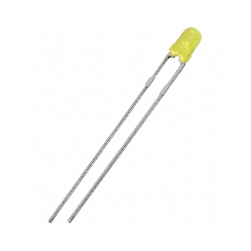 10 pcs : WP937YYD - LED YELLOW DIFFUSED T-1 T/H