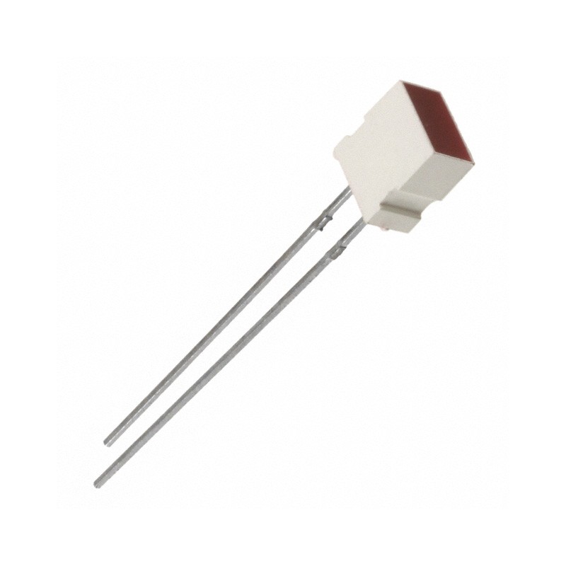 10 pcs : MV57124A - LED RED DIFFUSED RECTANGULAR T/H