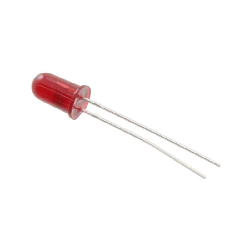 10 pcs : HLMP-3301-F00DD - LED RED DIFFUSED T-1 3/4 T/H
