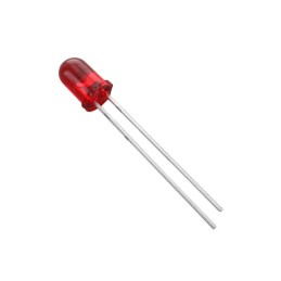 10 pcs : HLMP3316 - LED RED DIFFUSED T-1 3/4 T/H