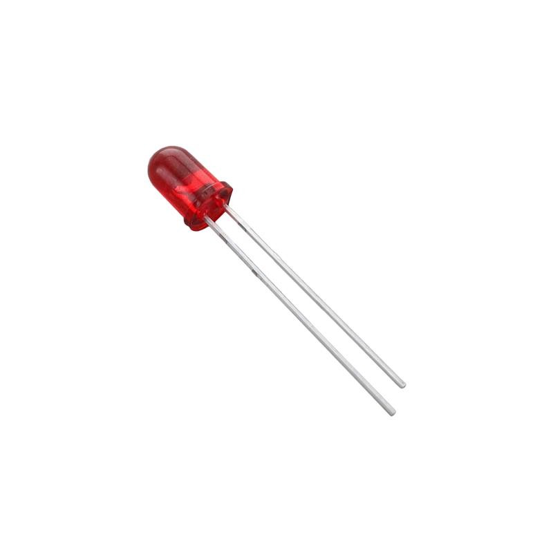 10 pcs : HLMP3316 - LED RED DIFFUSED T-1 3/4 T/H