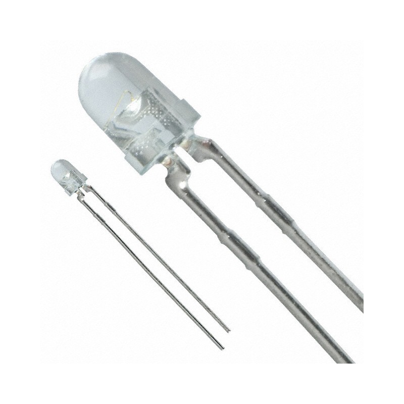 10 pcs : HLMP-1520 - LED GREEN CLEAR T-1 T/H