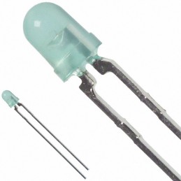 10 pcs : HLMP-1790 - LED GREEN DIFFUSED T-1 T/H