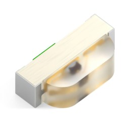 10 pcs : XZDG74W - LED GREEN CLEAR SMD R/A