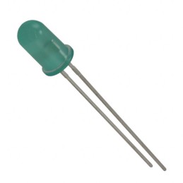 10 pcs : 5219327F - LED GREEN DIFFUSED 5MM T/H