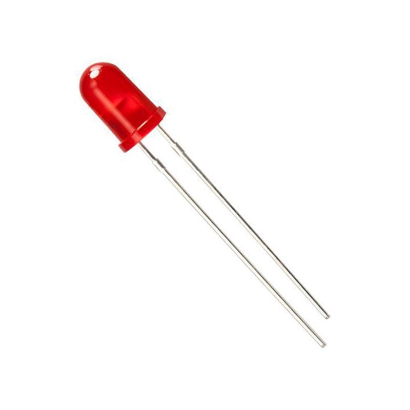 10 pcs : QBL8S60D - LED RED DIFFUSED T-1 3/4 T/H