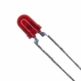 10 pcs : HLMP-1700-B0002 - LED RED DIFFUSED T-1 T/H