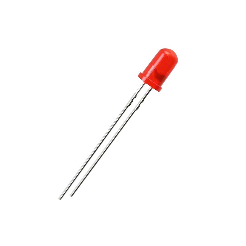 10 pcs : HLMP-WG02 - LED RED DIFFUSED T-1 3/4 T/H