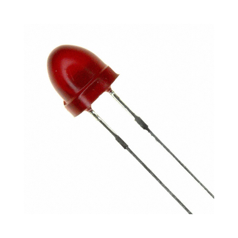 10 pcs : HLMP-3351-D0002 - LED RED DIFFUSED T-1 3/4 T/H
