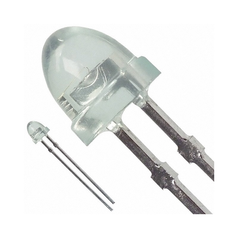 10 pcs : HLMP-3590 - LED GREEN CLEAR T/H