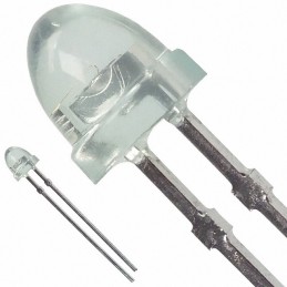 10 pcs : HLMP-3950-K0002 - LED GREEN CLEAR T-1 3/4 T/H