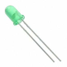 10 pcs : 4305H5 - LED GREEN CLEAR T-1 3/4 T/H