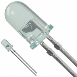 10 pcs : HLMP-3950 - LED GREEN CLEAR T-1 3/4 T/H