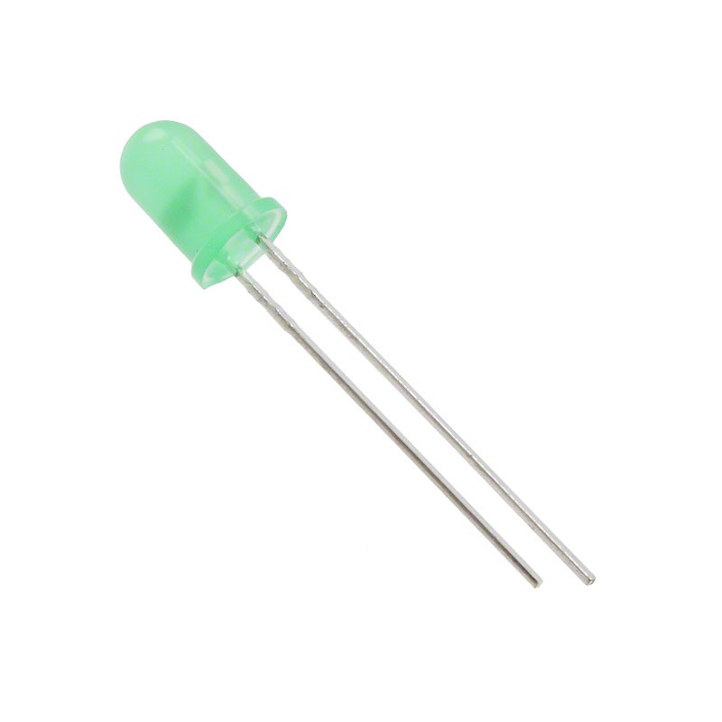 10 pcs : 4304H5 - LED GREEN DIFFUSED T-1 3/4 T/H