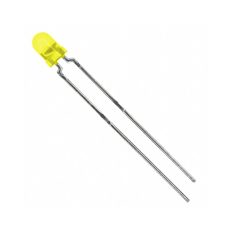 10 pcs : TLVY4200 - LED YELLOW CLEAR 3MM T/H