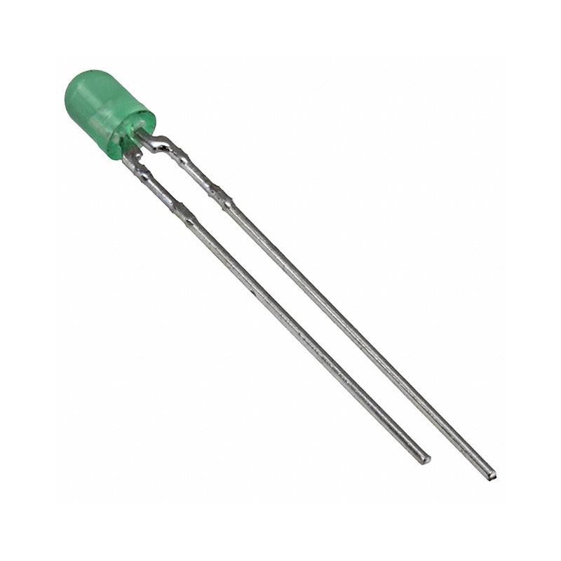 10 pcs : 4303F5 - LED GREEN DIFFUSED T-1 T/H
