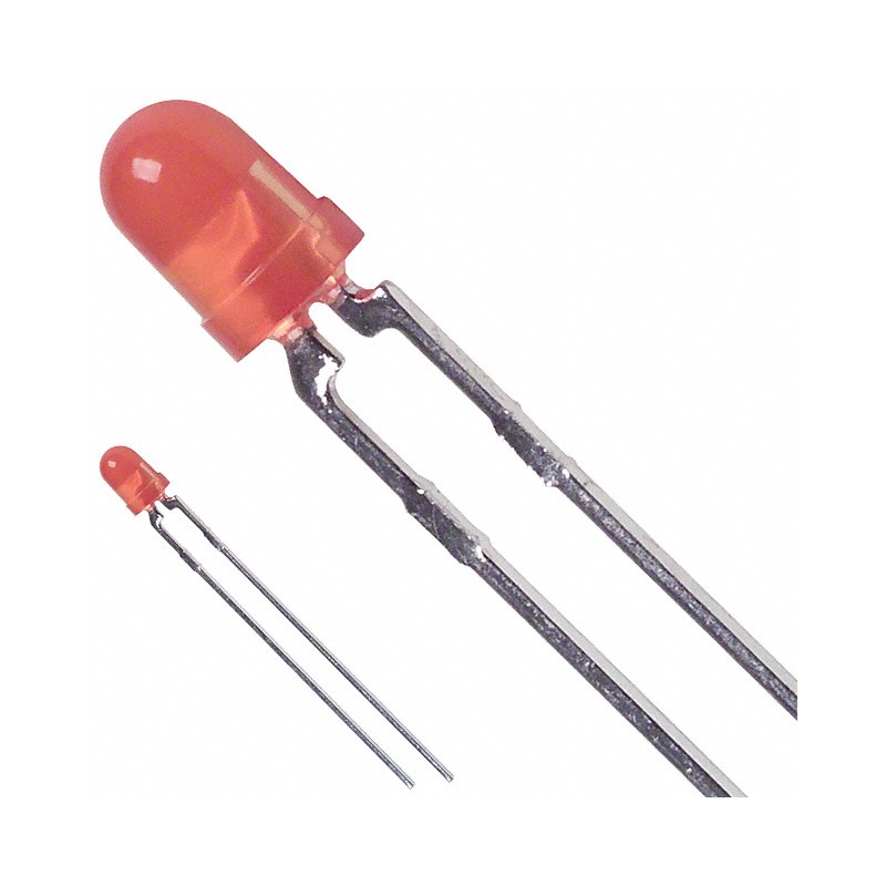 10 pcs : 5219498F - LED ORANGE DIFFUSED 3MM T/H