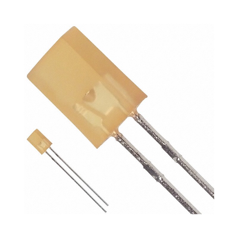 10 pcs : HLMP-S301 - LED YELLOW DIFF RECT 2MMX5MM T/H