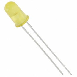 10 pcs : 5219321F - LED YELLOW DIFFUSED 5MM T/H