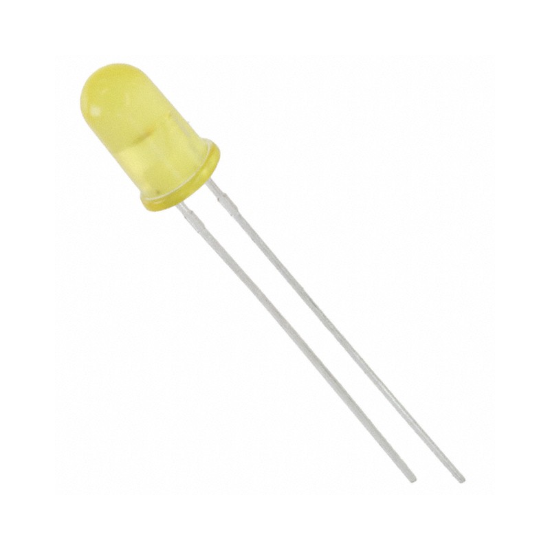 10 pcs : 5219321F - LED YELLOW DIFFUSED 5MM T/H