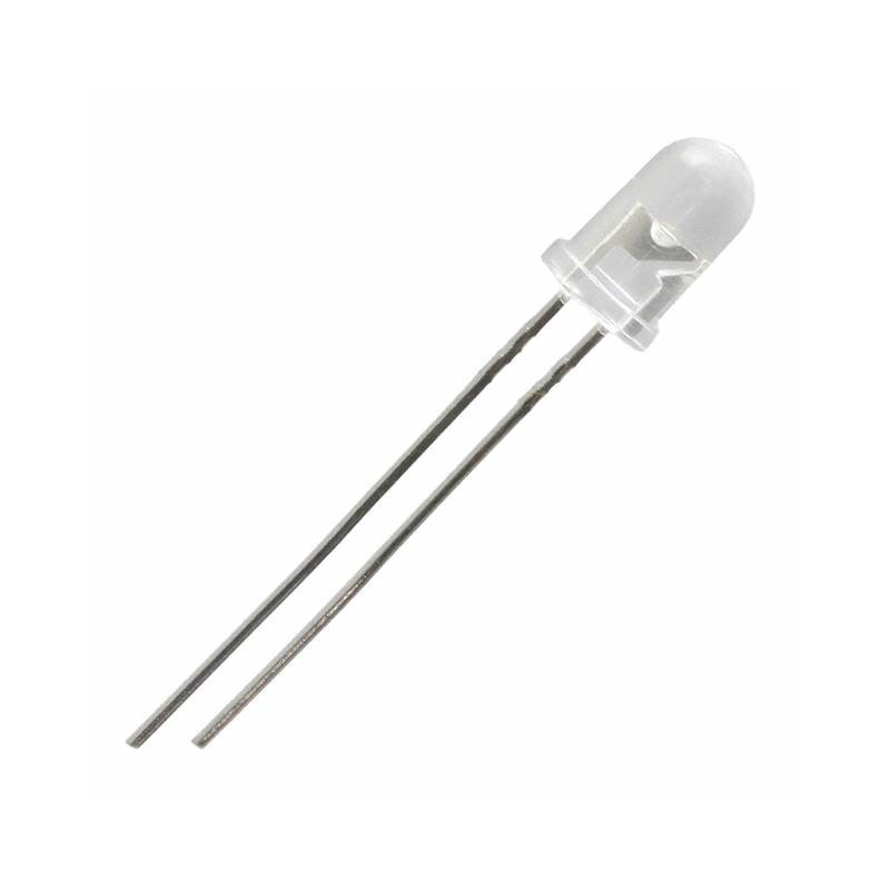 10 pcs : HLMP-EG2A-XY0DD - LED RED CLEAR T-1 3/4 T/H