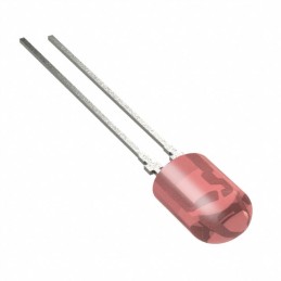 10 pcs : HLMP-HG75-XY0DD - LED RED DIFFUSED 5MM OVAL T/H
