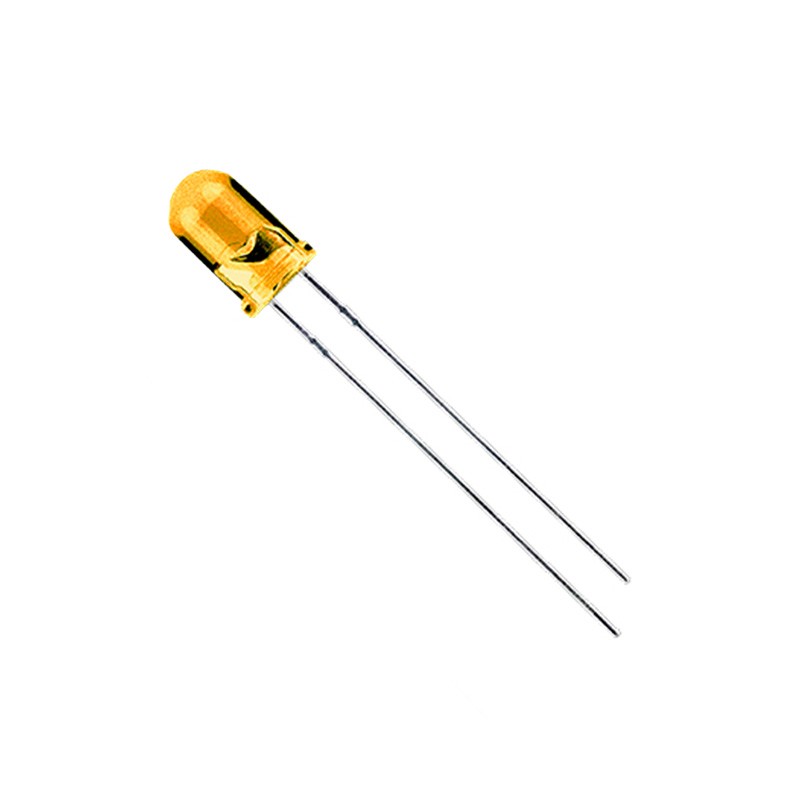 10 pcs : LTH5MM12VFR4700 - LED YELLOW CLEAR T-1 3/4 T/H