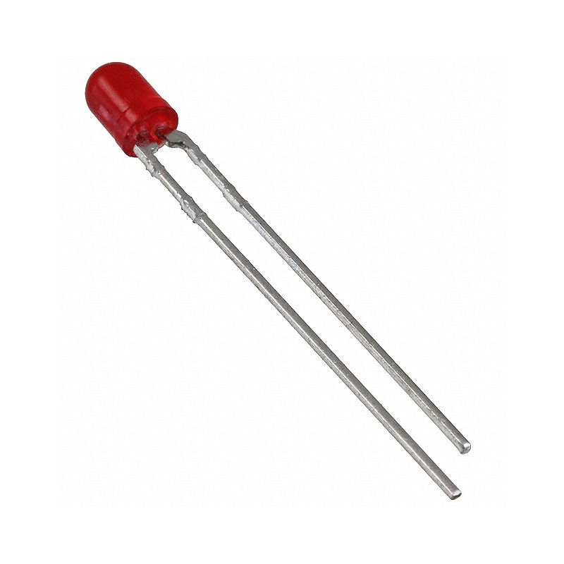 10 pcs : 4303F1 - LED RED DIFFUSED T-1 T/H