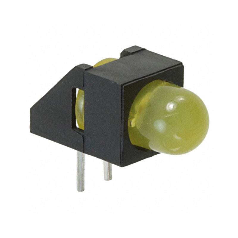 10 pcs : HLMP-4719-A00B2 - LED CBI 5MM YELLOW RA HOUSING