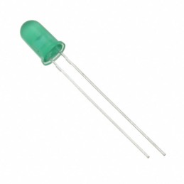 10 pcs : 200-BG - LED GREEN DIFFUSED 5MM T/H