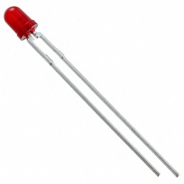 10 pcs : 4300F1LC - LED RED DIFFUSED T-1 T/H