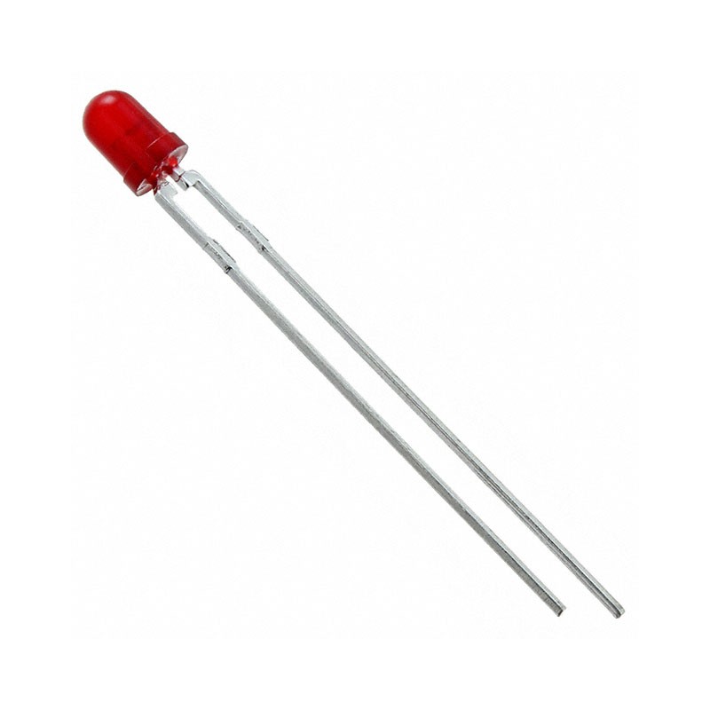10 pcs : 4300F1LC - LED RED DIFFUSED T-1 T/H