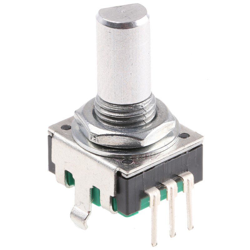 1 pcs - Bourns 24 Pulse Incremental Mechanical Rotary Encoder with a 6 mm Flat Shaft, Through Hole