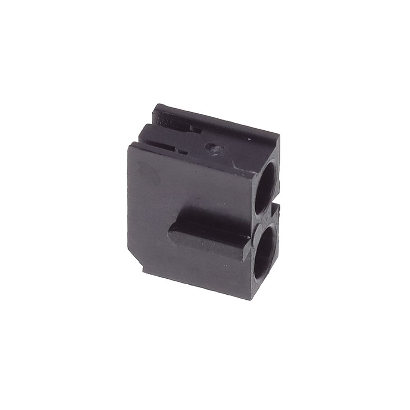 10 pcs : H-200C - LED HOLDER RA 3MM 2LD NYL BK