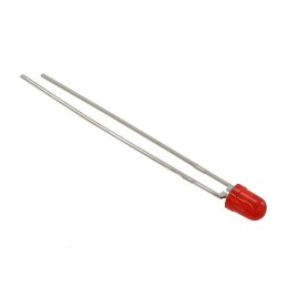 10 pcs : 5219636F - LED RED DIFFUSED 3MM T/H