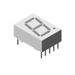 10 pcs : TDSO5160 - DISP 7SEG 0.51' SGL OR-RED 10DIP