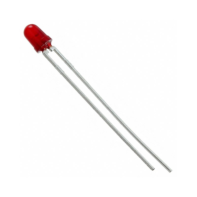 10 pcs : 4302F1-12V - LED RED DIFFUSED T-1 T/H