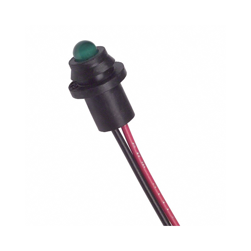 10 pcs : SSI-LXH9GD-150 - LED 5MM GREEN 6'LDS REAR PANELMT