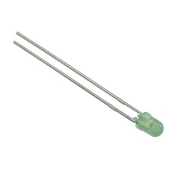 10 pcs : 5219323F - LED GREEN DIFFUSED 3MM T/H