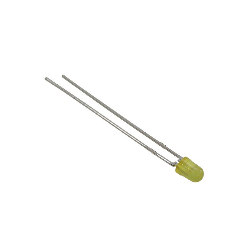 10 pcs : 5219325F - LED YELLOW DIFFUSED 3MM T/H