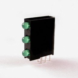 10 pcs : WP934SA/3GD - LED CBI 3MM 3X1 GRN DIFF RA