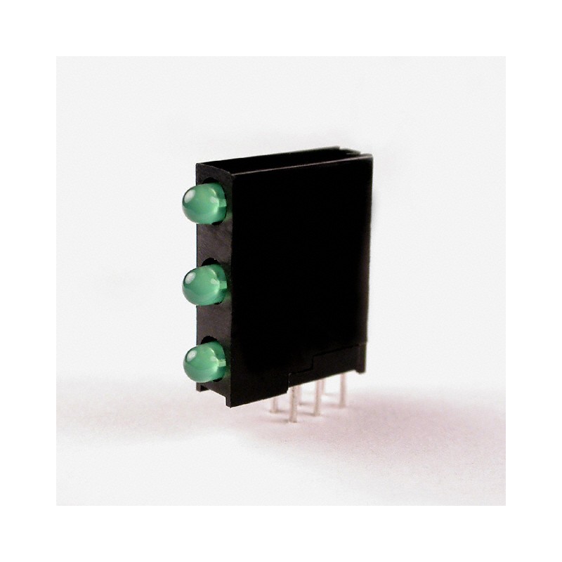 10 pcs : WP934SA/3GD - LED CBI 3MM 3X1 GRN DIFF RA