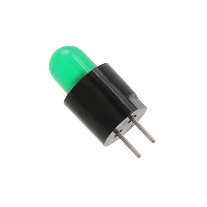 10 pcs : 5612201050F - LED CBI 5MM GRN TH PC MNT